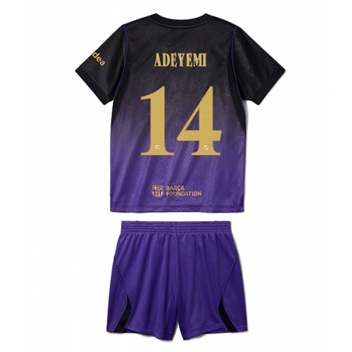 Barcelona Karim Adeyemi #14 Maglia Gara Trasferta Repliche 2026-27 Bambino Maniche Corte Barcelona Karim Adeyemi #14 Maglia Gara Trasferta Repliche 2026-27 Bambino Maniche Corte